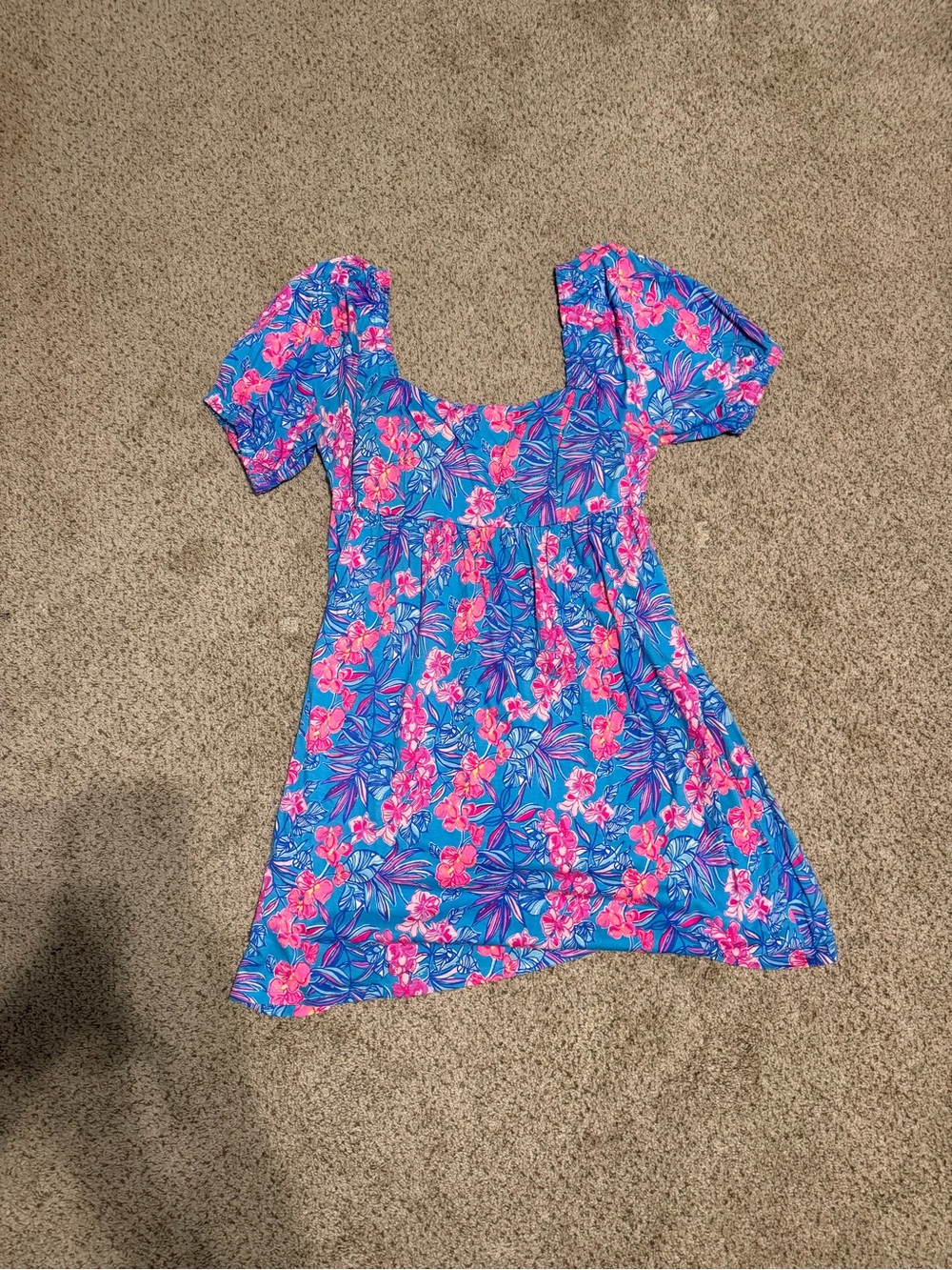 Lilly Pulitzer Delaney Dress in Cumulus Blue Orchid Oasis